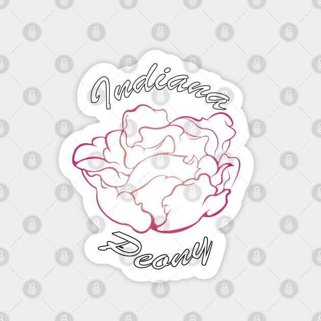 Indiana - Peony Sticker by Noir Fox